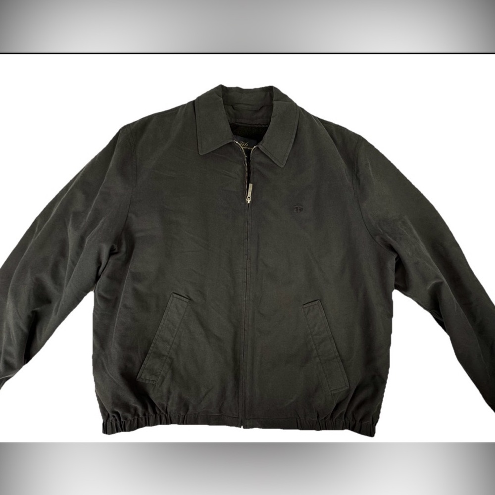 Brooks Brothers 346 Blue Bomber Jacket Mens Large Removable Wool Liner Full Zip